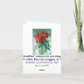 Carte de Noël Poinsettias (Dos)