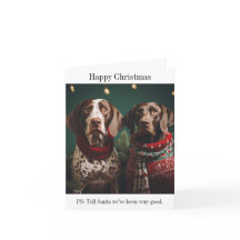 Carte de Noël Pointer Dogs