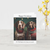 Carte de Noël Pointer Dogs (Fleur jaune)