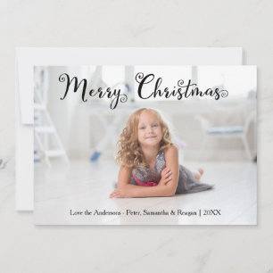 Carte de Noël - Police Tourbillonnante pour Photo