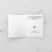 Carte de Noël Policier Doré (Intérieur)