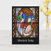 Carte de Noël polonaise - Boże Narodzenie (Fleur jaune)