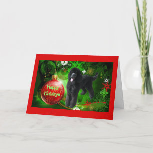 Carte de Noël Poodle Joyeux bal des Fêtes