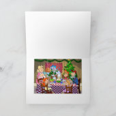 Carte de Noël Possum Dinner (Blanc) (Intérieur)