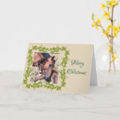 Carte de Noël Poulain et Poulin (Fleur jaune)