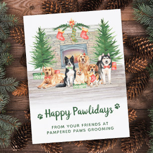 Carte de Noël pour amateur de chiens de Budget Pet