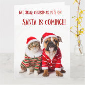 Carte de Noël pour animaux (Fleur jaune)