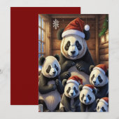 carte de Noël pour animaux mignons (Devant / Derrière)
