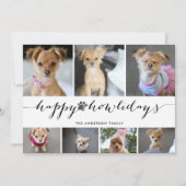 Carte de Noël pour animaux Patte aquarelle Joyeuse (Devant)