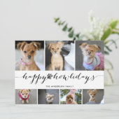 Carte de Noël pour animaux Patte aquarelle Joyeuse (Debout devant)