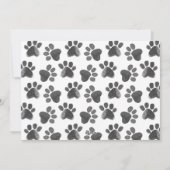 Carte de Noël pour animaux Patte aquarelle Joyeuse (Dos)