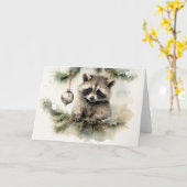 Carte de Noël pour animaux Whimsical (Fleur jaune)