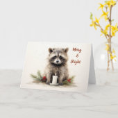 Carte de Noël pour animaux Whimsical (Fleur jaune)