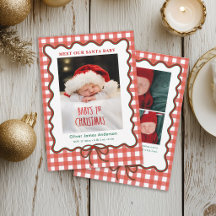 Carte de Noël pour annoncer la naissance de bébé a