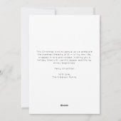 Carte de Noël pour bébé avec écriture fantaisiste  (Dos)
