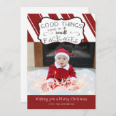 Carte de Noël pour bébé avec photo (Devant / Derrière)