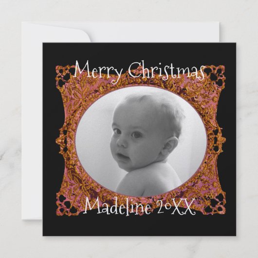 Carte de Noël pour bébé photo (Devant)