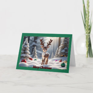 Carte de Noël pour bébé Reindeer