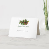 Carte de Noël pour bébés mignons de neige (Dos)