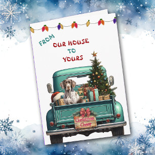 Carte de Noël pour camion de ferme Shorthair Point