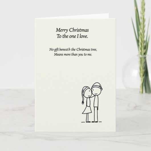 Carte de Noël pour Celui/Celle que j'aime (Devant)