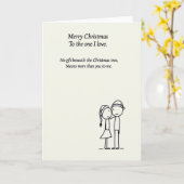 Carte de Noël pour Celui/Celle que j'aime (Fleur jaune)