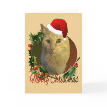 Carte de Noël pour chat adorable et unique