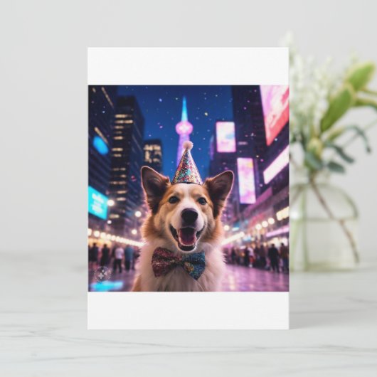 carte de Noël pour chien 2025 (Debout devant)