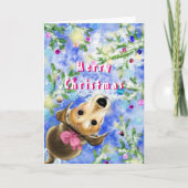 Carte de Noël pour chien de compagnie mignonne (Devant)