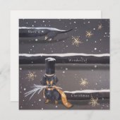 carte de noël pour chien de saucisse (Devant / Derrière)