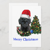 Carte de Noël pour chien mignon (Devant / Derrière)