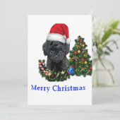 Carte de Noël pour chien mignon (Debout devant)