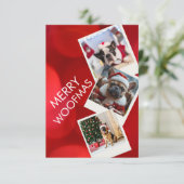 Carte de Noël pour chien multi-photo Joyeux NoWoël (Debout devant)