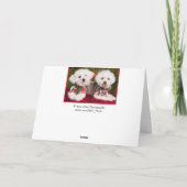 Carte de Noël pour chiens de race Bichons Cutest (Dos)