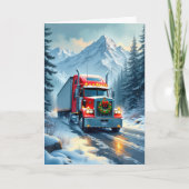Carte de Noël pour conducteur de camion de glace (Devant)