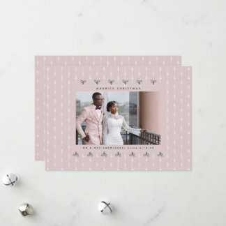 Carte de Noël pour couple marié avec photo de Noël