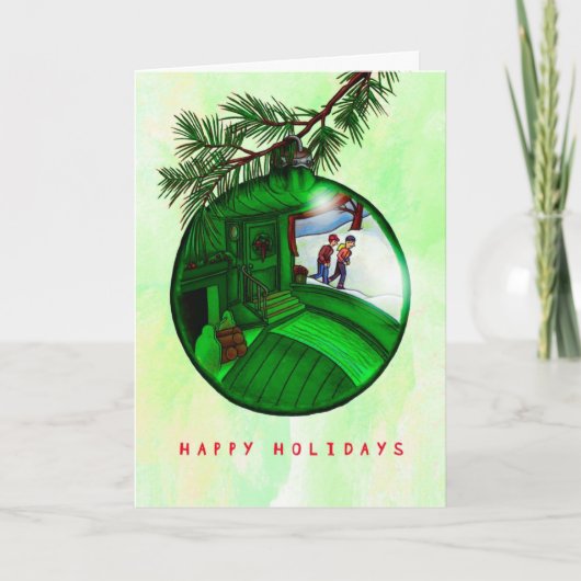 Carte de Noël pour coureur - Ornement du coureur (Devant)