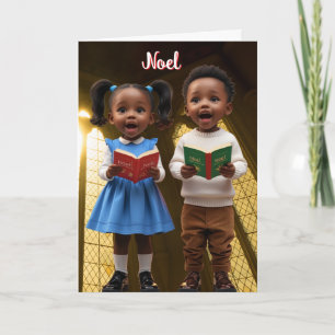 Carte de Noël pour enfants afro-américains
