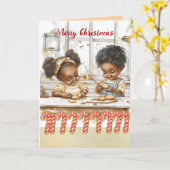 Carte de Noël pour enfants afro-américains (Fleur jaune)