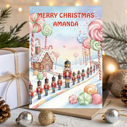 Carte de Noël pour enfants Nutcracker Fantasy Land