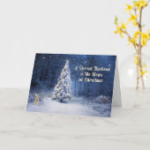 Carte de Noël pour époux Pittoresque (Fleur jaune)