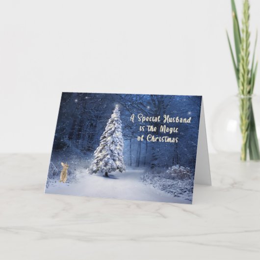 Carte de Noël pour époux Pittoresque (Devant)