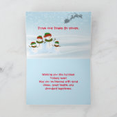 CARTE DE NOËL POUR FAMILLE DE NEIGE (Intérieur)