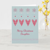 Carte de Noël pour fille âgée avec coeur (Fleur jaune)