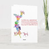 Carte de Noël pour fille cadeau (Dos)