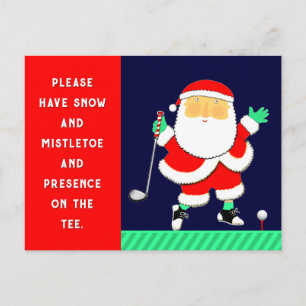 Carte de Noël pour golfeur Carte postale