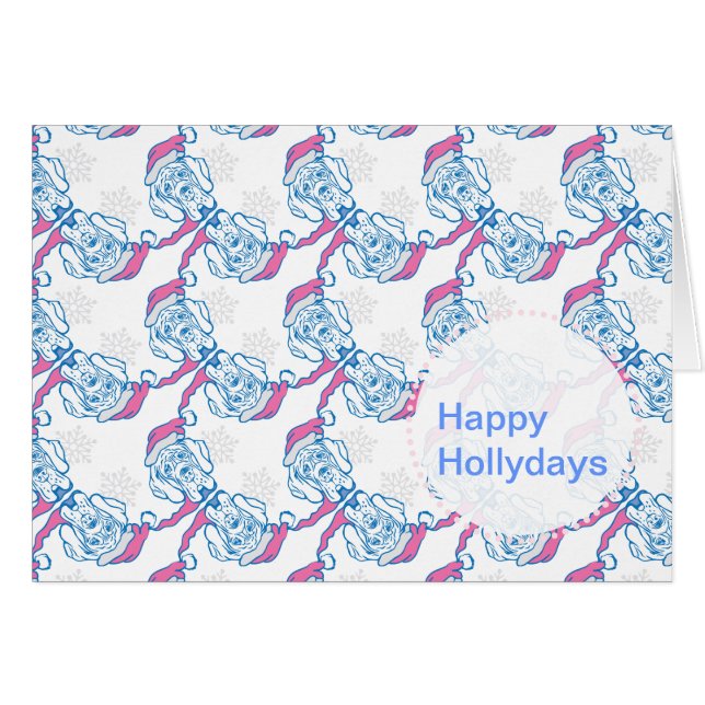Carte de Noël pour Grand Danois (Devant horizontal)