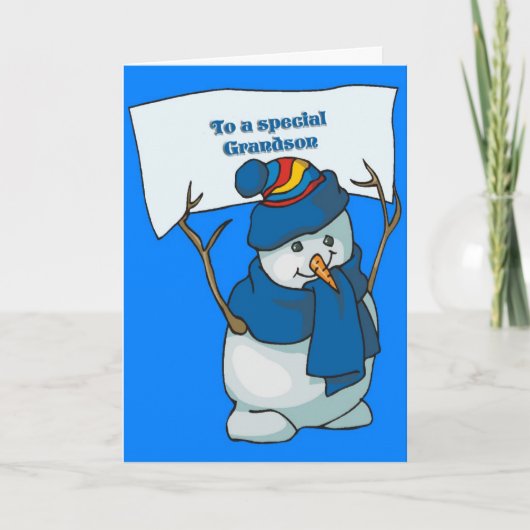 Carte de Noël pour Grand-fils (Devant)