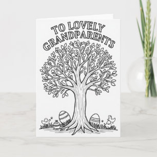Carte de Noël pour Grands-Parents avec Arbre