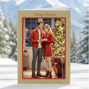 Carte de Noël pour jeunes mariés